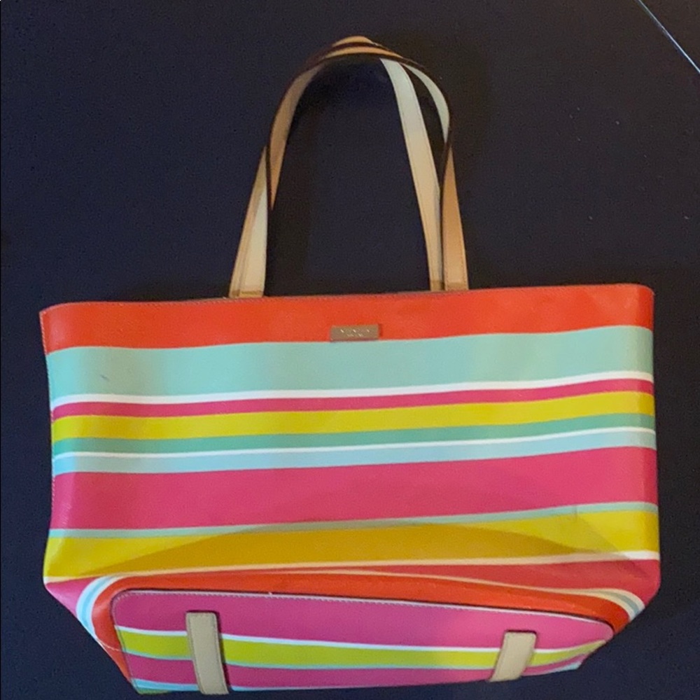 Multicolor striped Kate spade bag